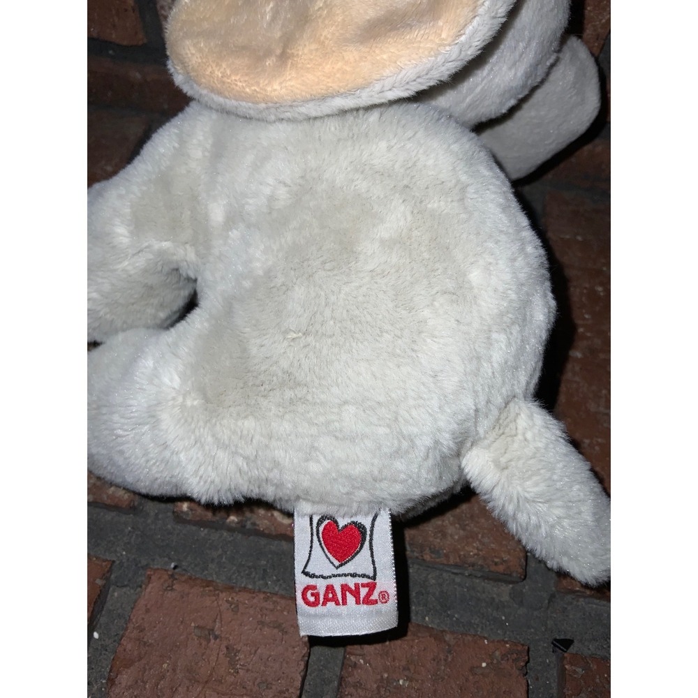 Ganz Velvety Elephant Plush Stuffed Animal Grey Peach HM167 - Picture 4 of 4